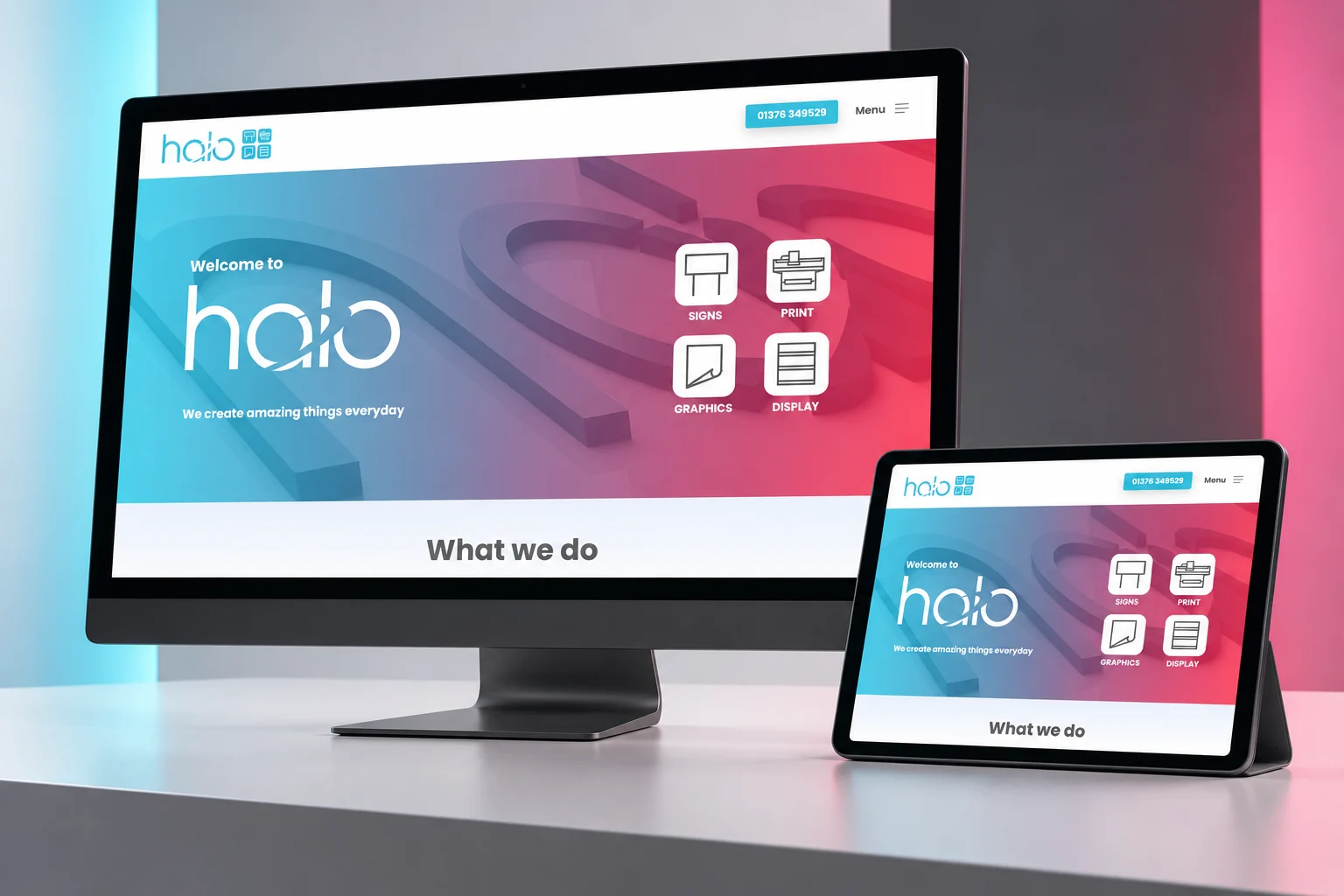 Halo Signs website project